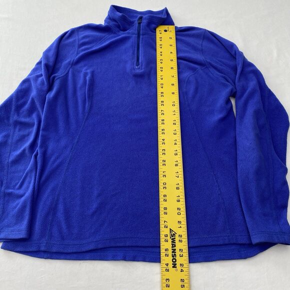 North Face Fleece Pullover Jacket Womens Medium Blue 1/4 Zip Activewear Outdoor - Picture 8 of 9